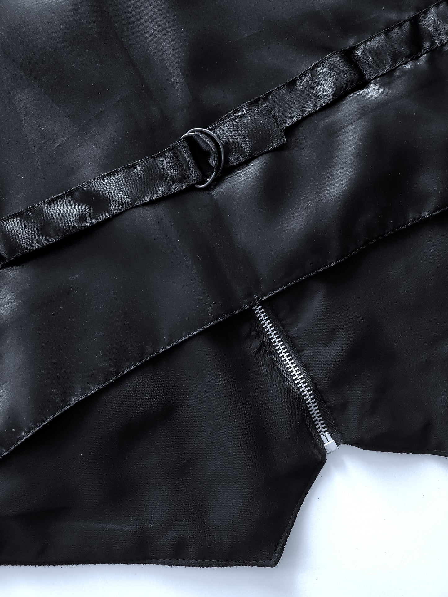 Protest Clothing leather-front zip vest (1990s)