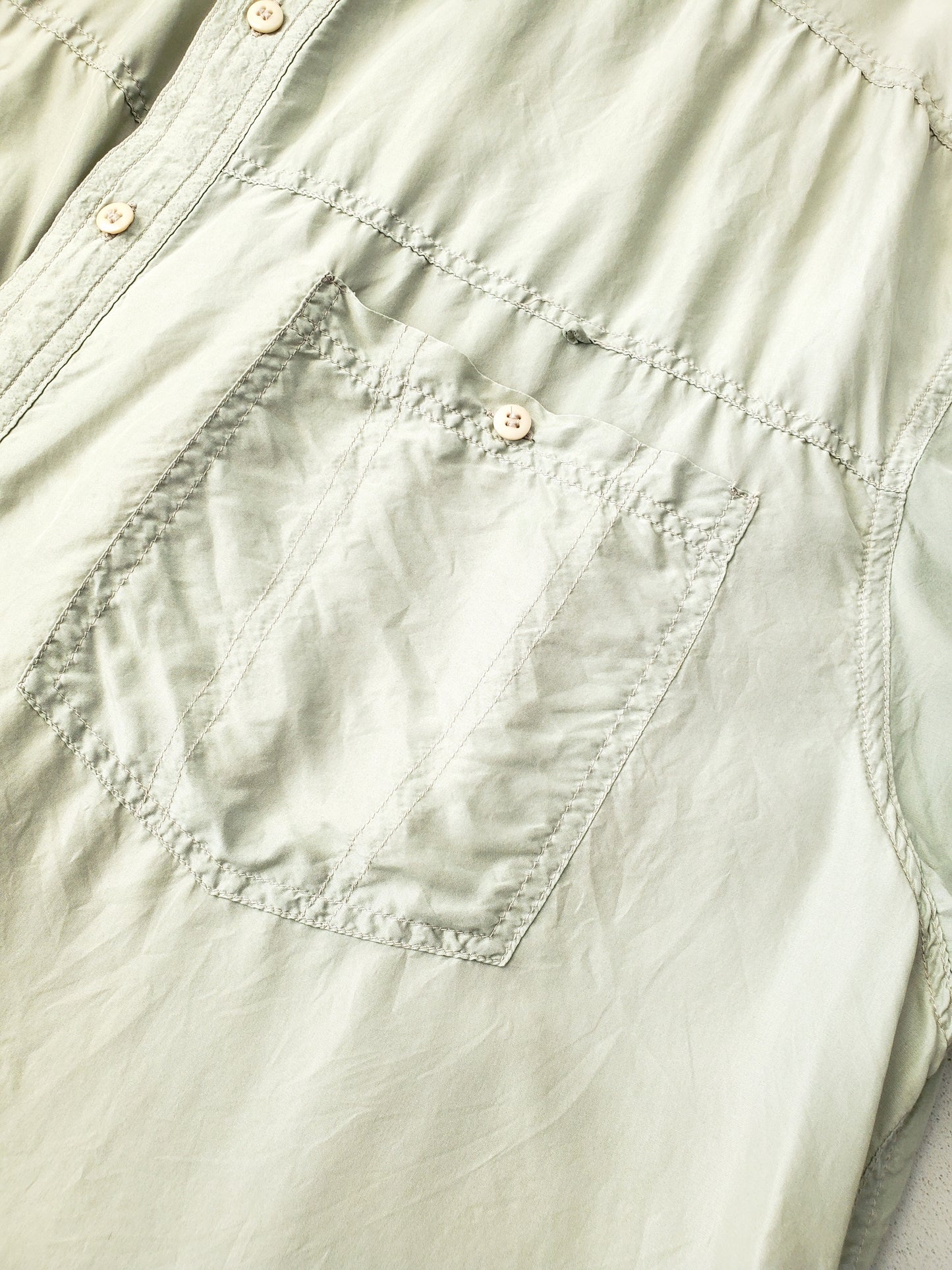 THUMS UP 100% silk short sleeve shirt (80s/90s)