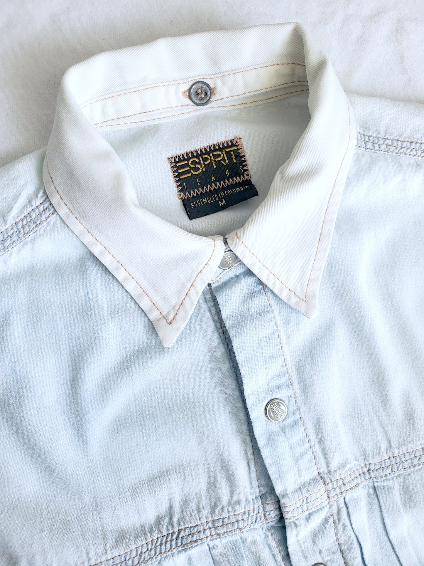 ESPRIT JEANS faded lightweight denim shirt (1990s)