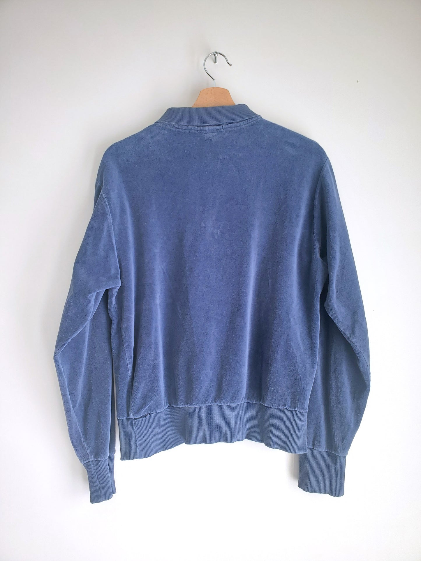 Calvin Klein velour long sleeve polo (1980s)