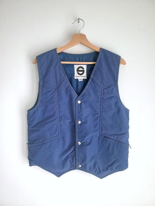 Saska Skiwear snap-front vest (1970s)
