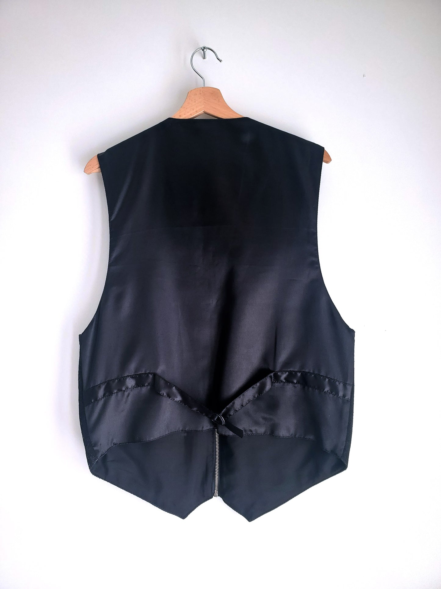Protest Clothing leather-front zip vest (1990s)