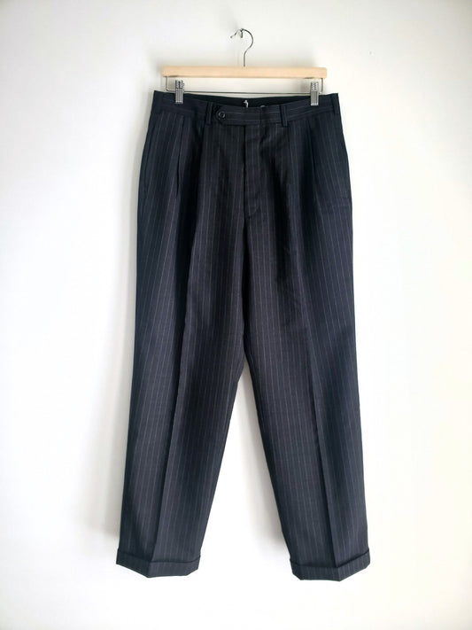 Lands' End pinstripe wool trousers (1990s)