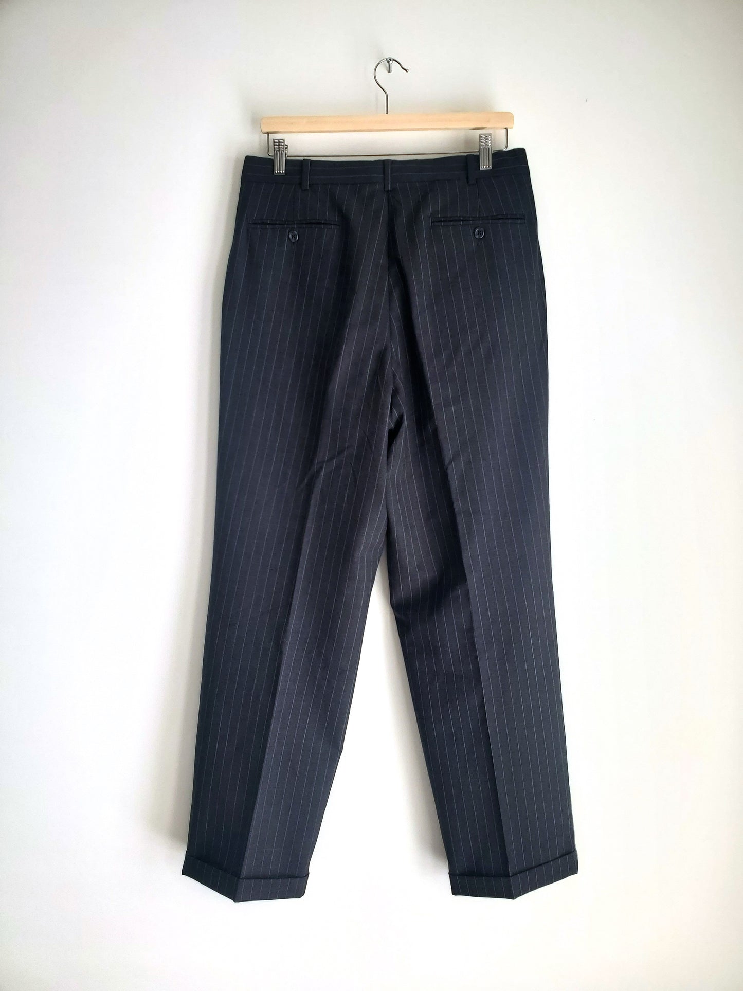 Lands' End pinstripe wool trousers (1990s)