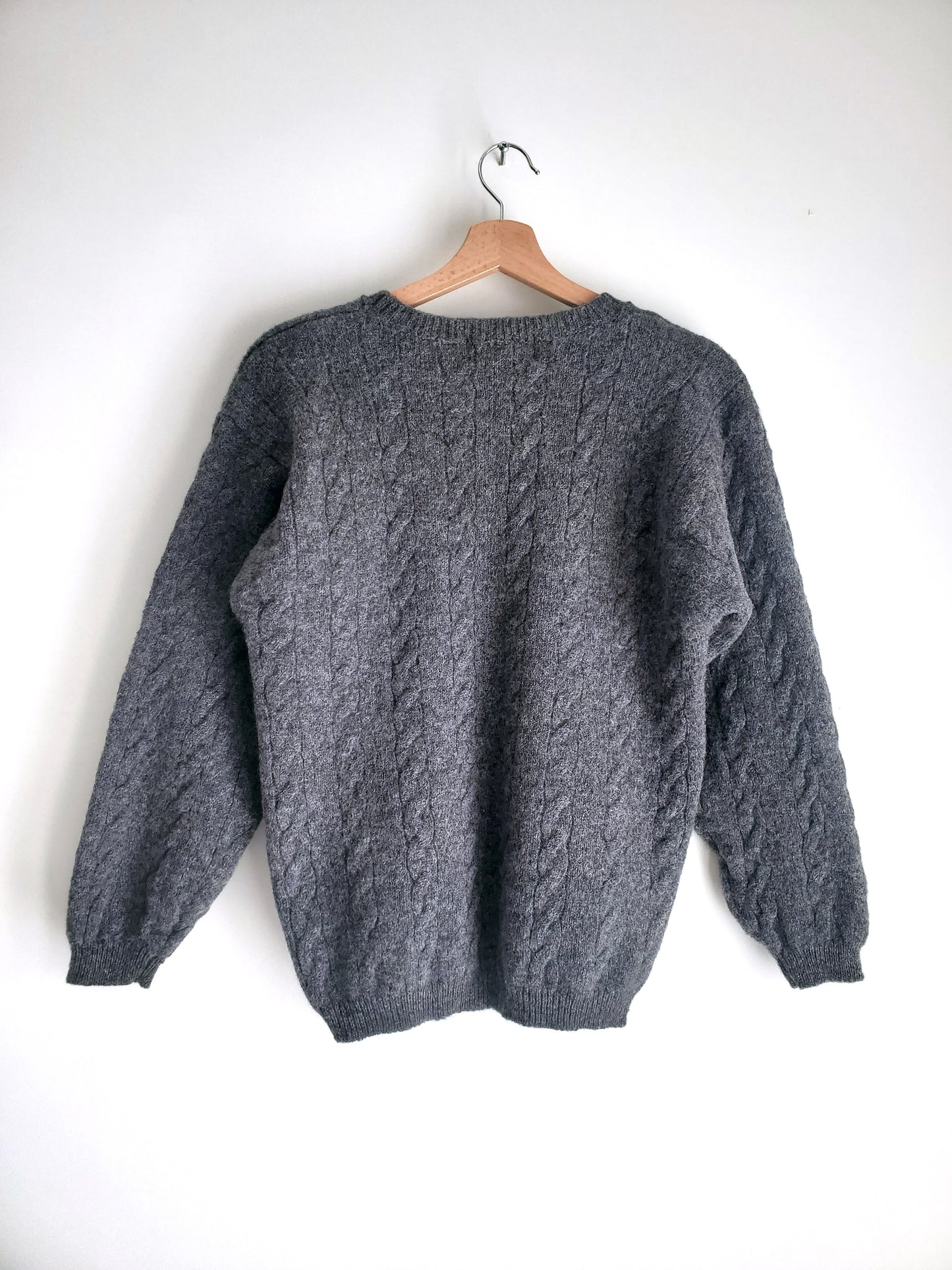 Eddie Bauer cableknit wool sweater (1990s)