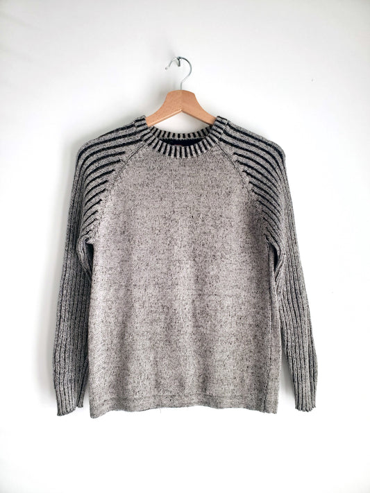 Faded Glory ribbed-sleeve raglan sweater (1990s)