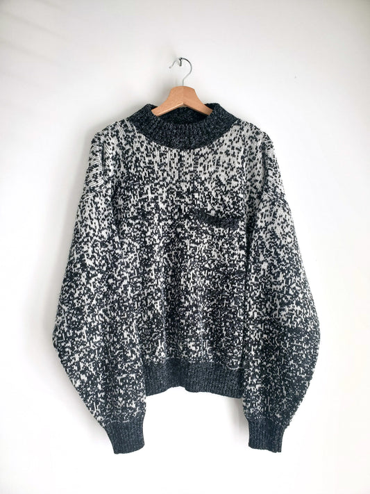 gradient knit mockneck sweater (1980s)
