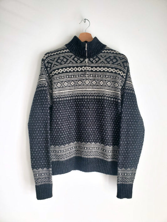 GAP fairisle quarter-zip sweater (2000)