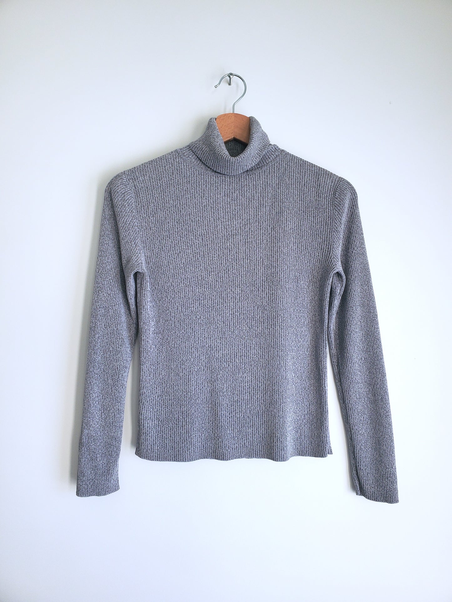 LOFT by Ann Taylor rib-knit silk turtleneck (2000s)