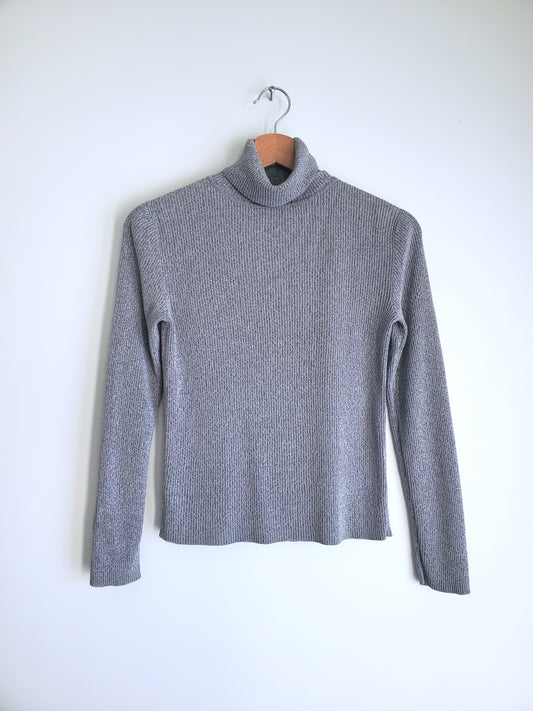 LOFT by Ann Taylor rib-knit silk turtleneck (2000s)