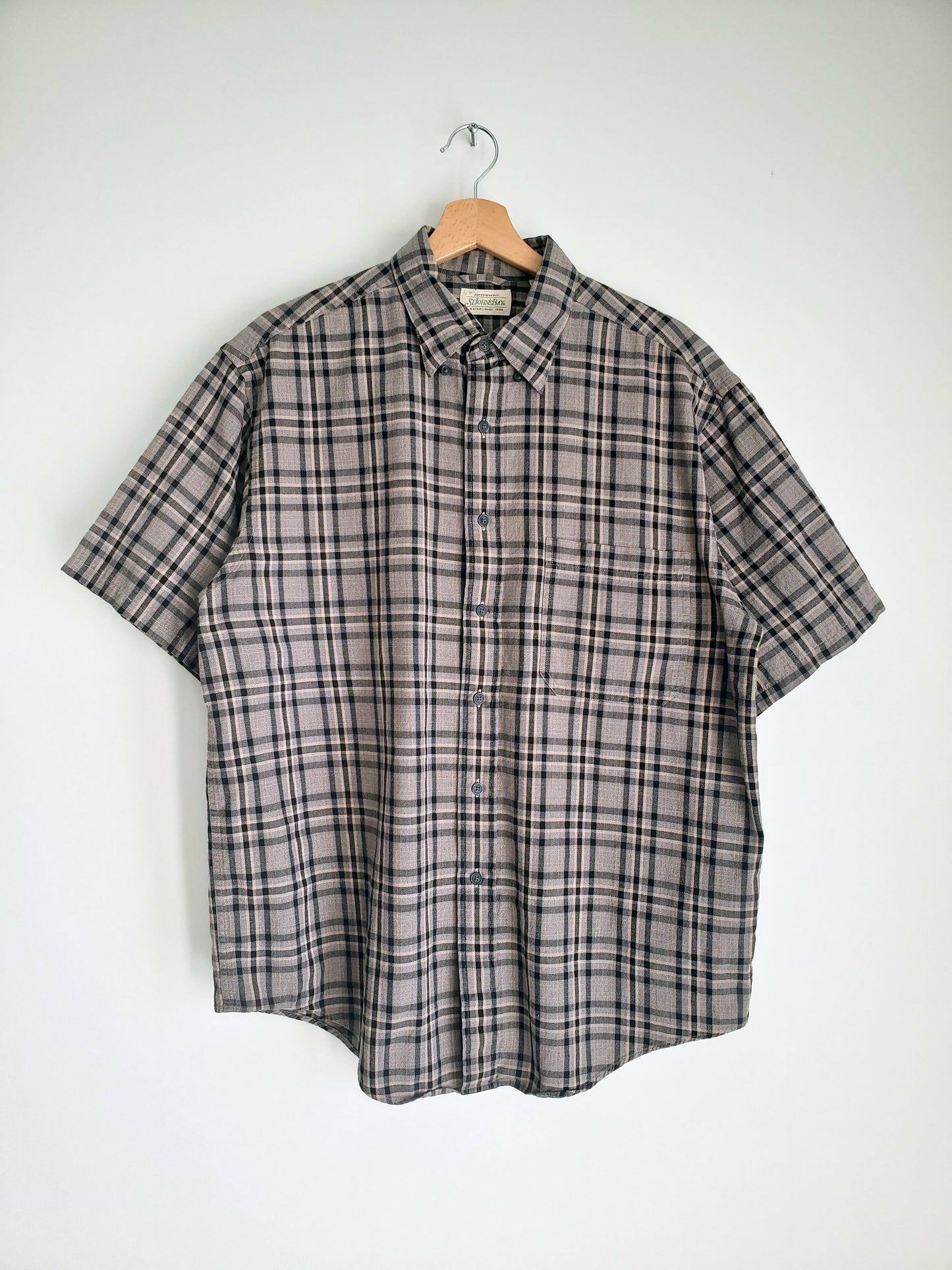 St. John's Bay short sleeve plaid shirt (1990s)
