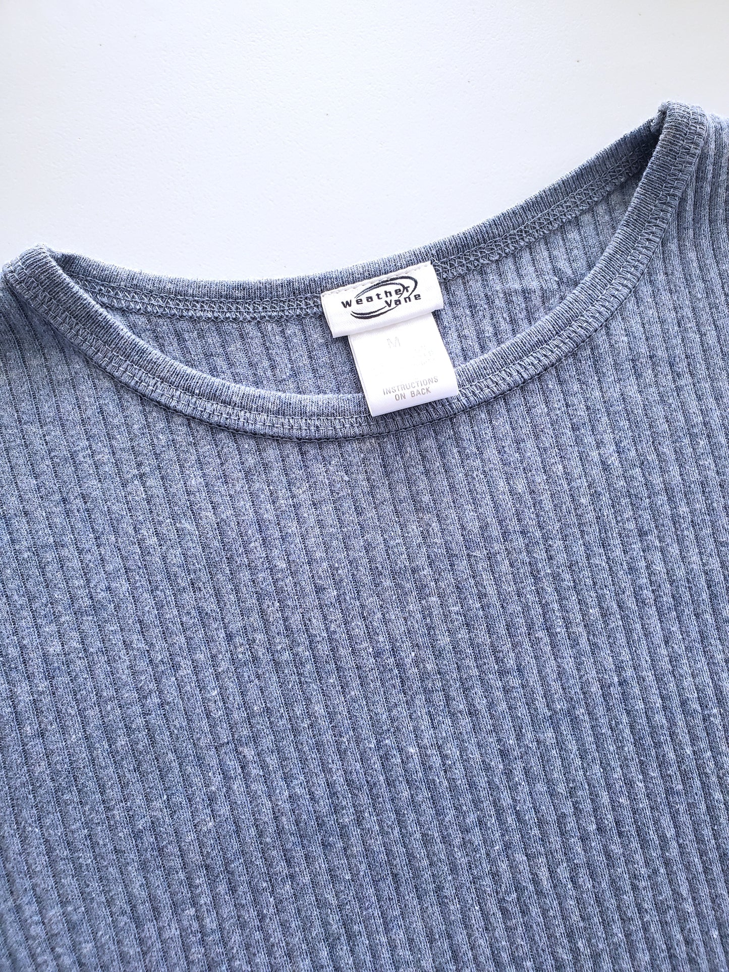 Weather Vane rib-knit top (Y2K)