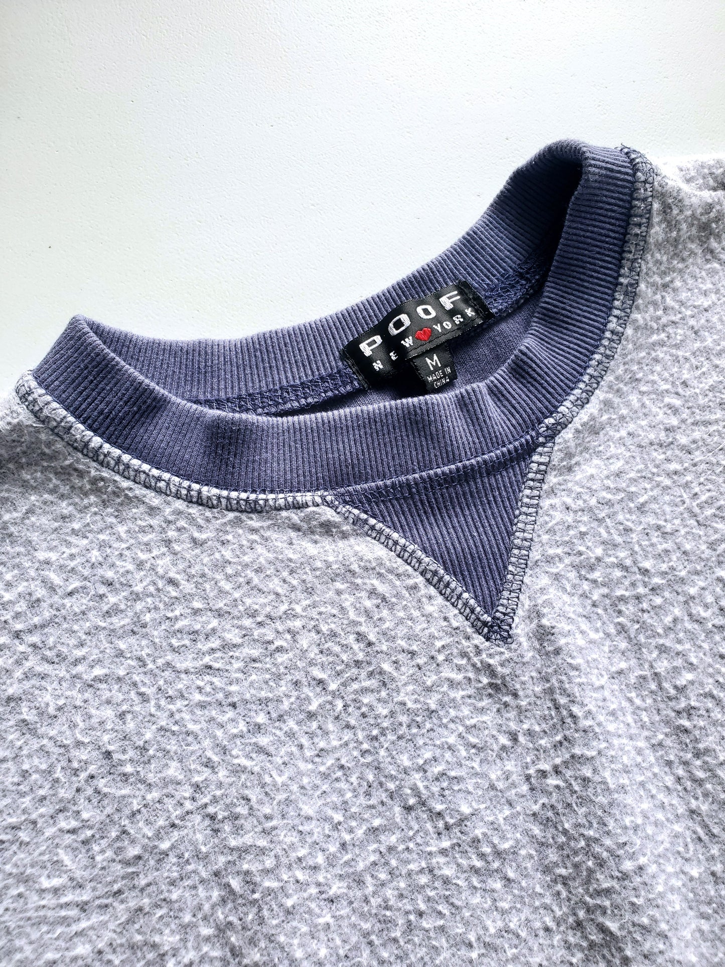 POOF New York reverse brushback sweatshirt