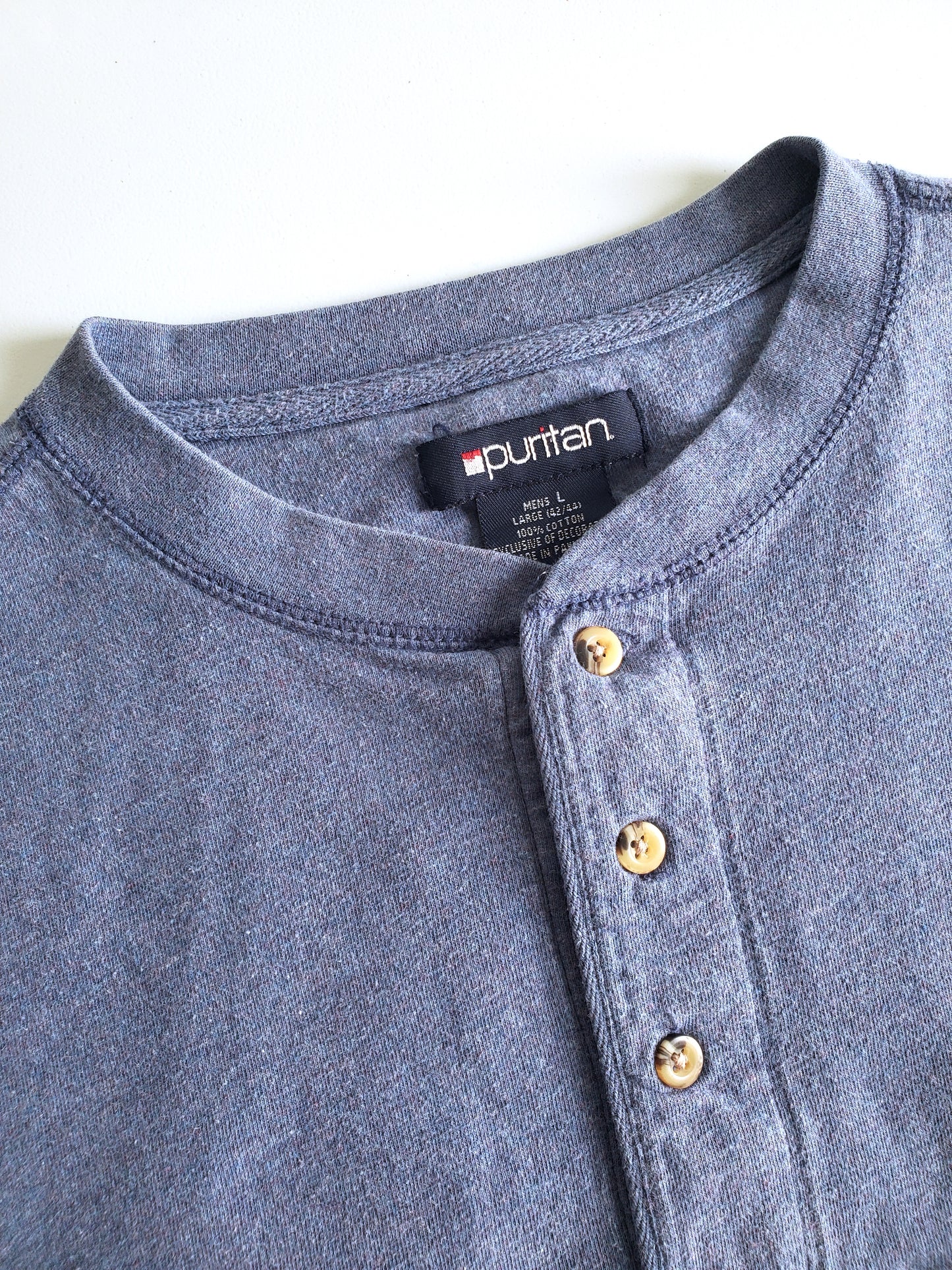Puritan long sleeve henley (1990s)