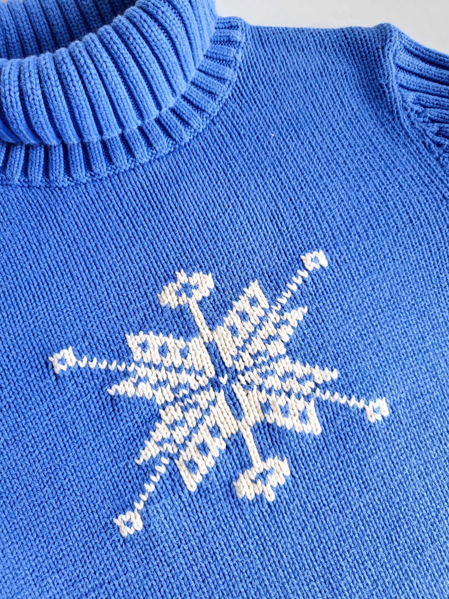 Lands' End snowflake turtleneck sweater (Y2K)