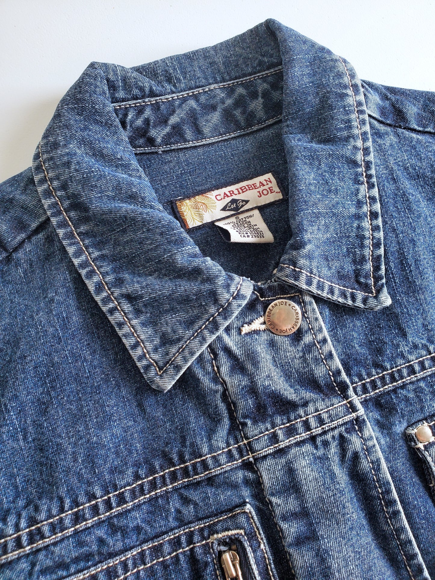 Caribbean Joe denim utility trucker (1990s)