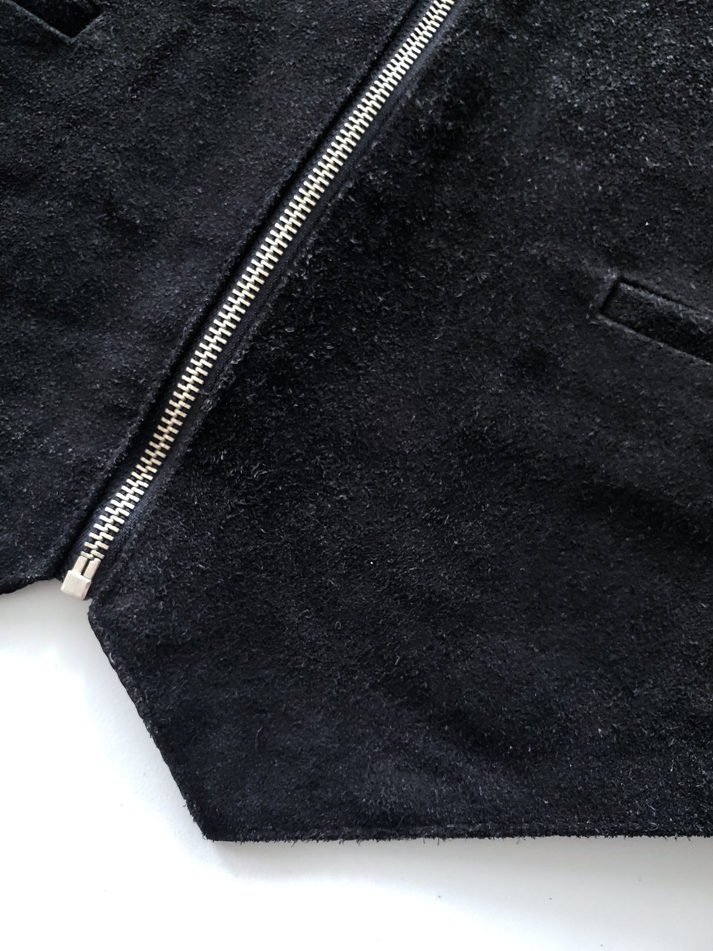 Protest Clothing leather-front zip vest (1990s)