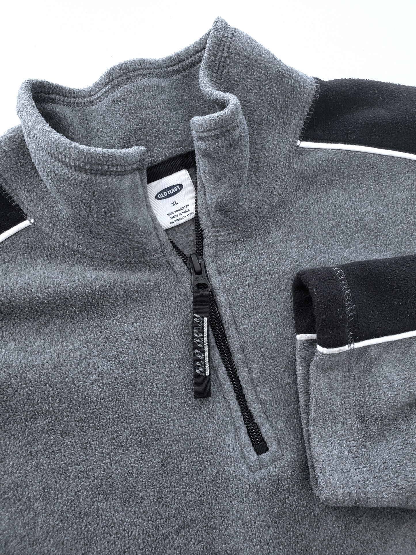 Old Navy quarter-zip contrast sleeve fleece (2003)