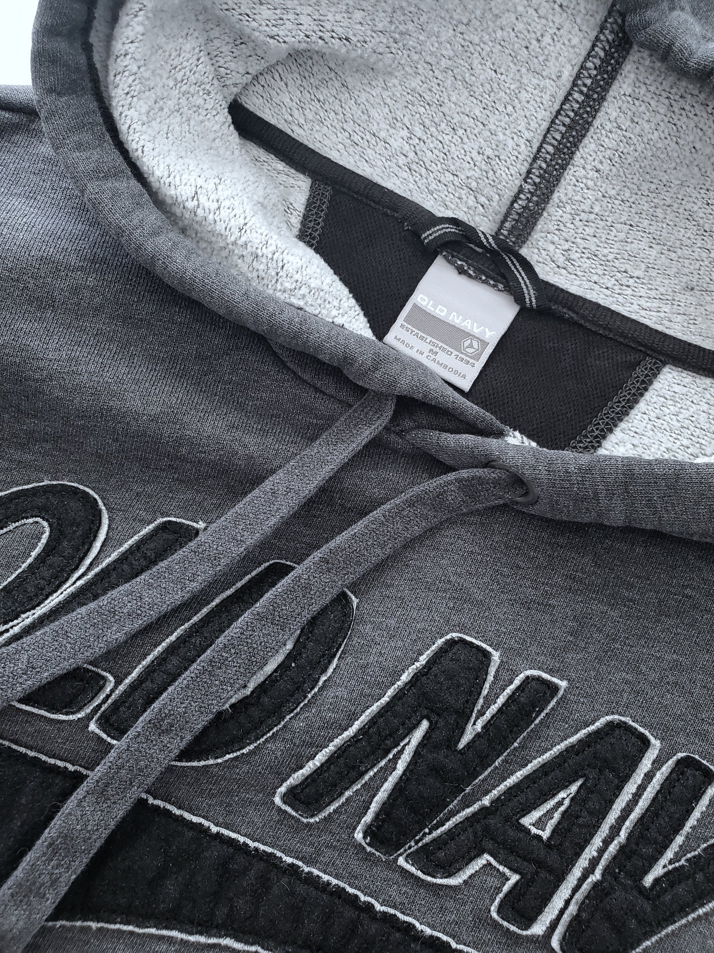 Old Navy felted logo pullover hoodie (2006)