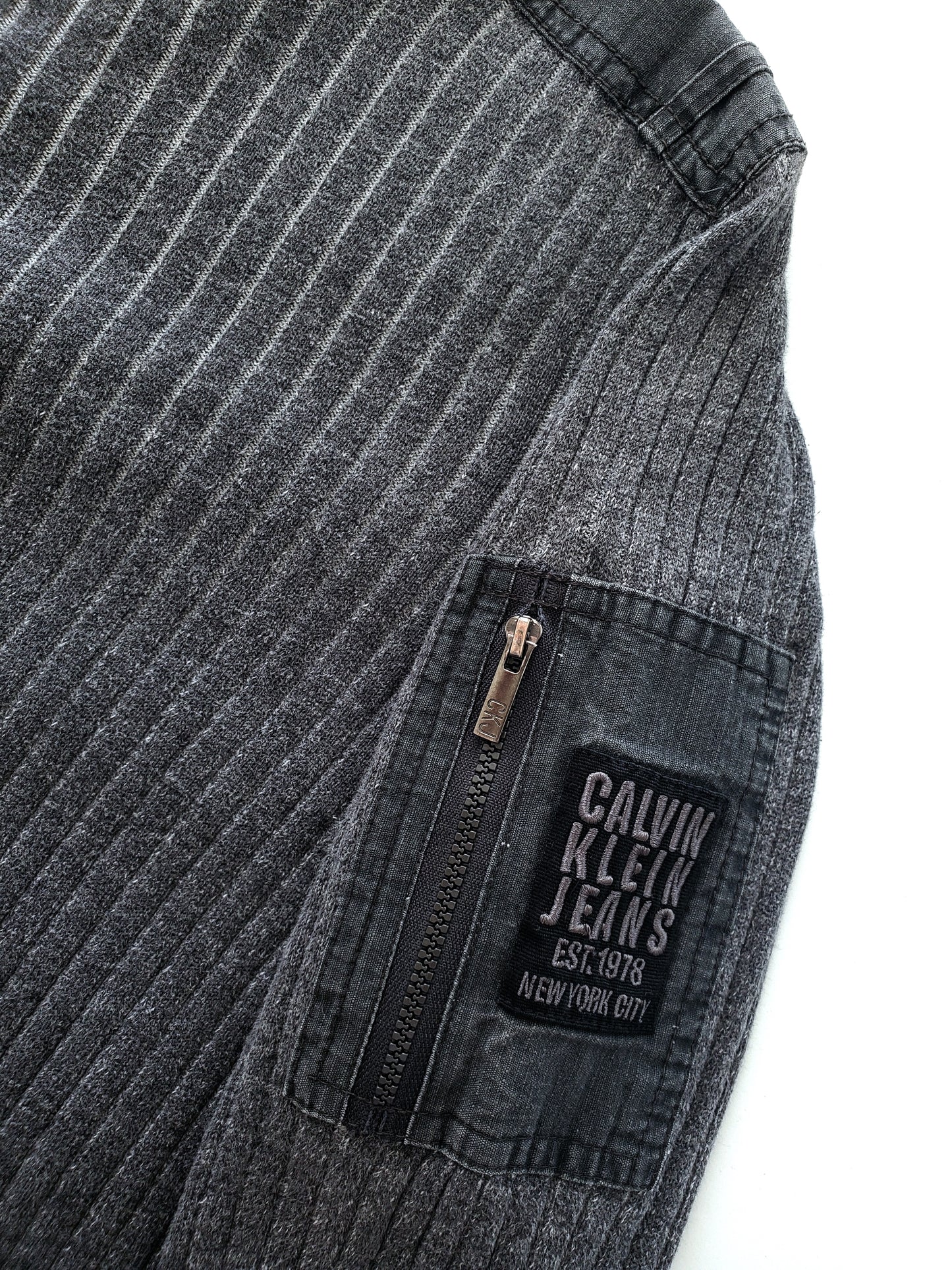 Calvin Klein Jeans quarter-zip ribbed sweater (Y2K)