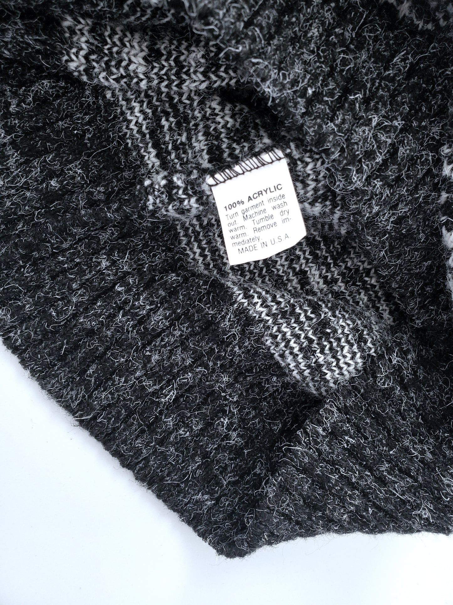 gradient knit mockneck sweater (1980s)