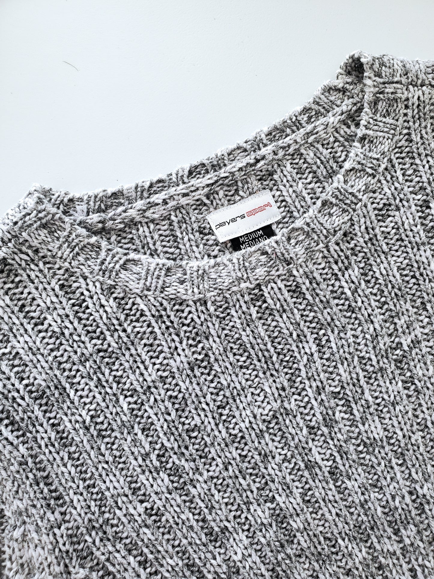 players sport macro-rib sweater (Y2K)