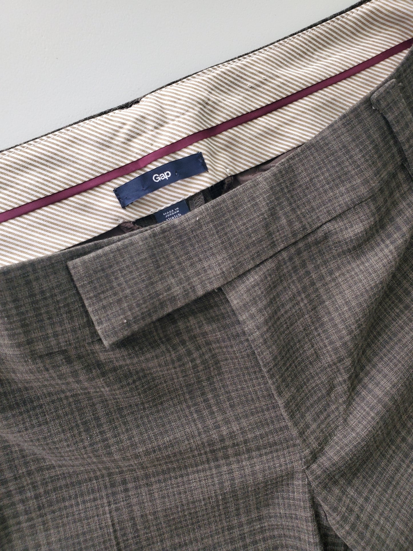 GAP low-rise plaid trousers (2009)