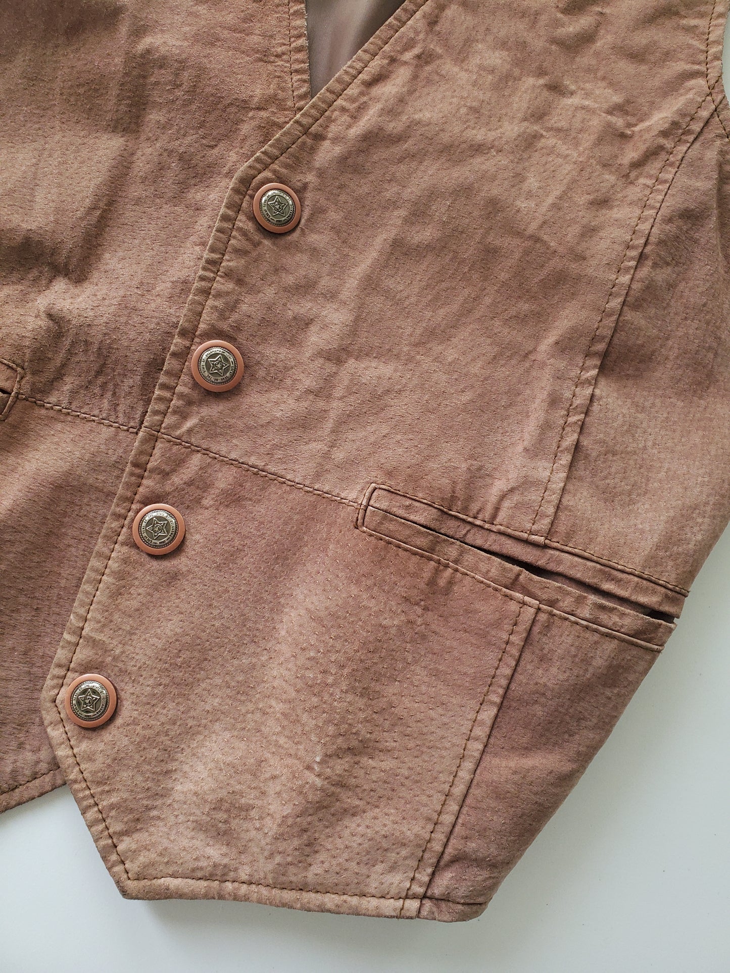 G-III leather-front vest (1990s)