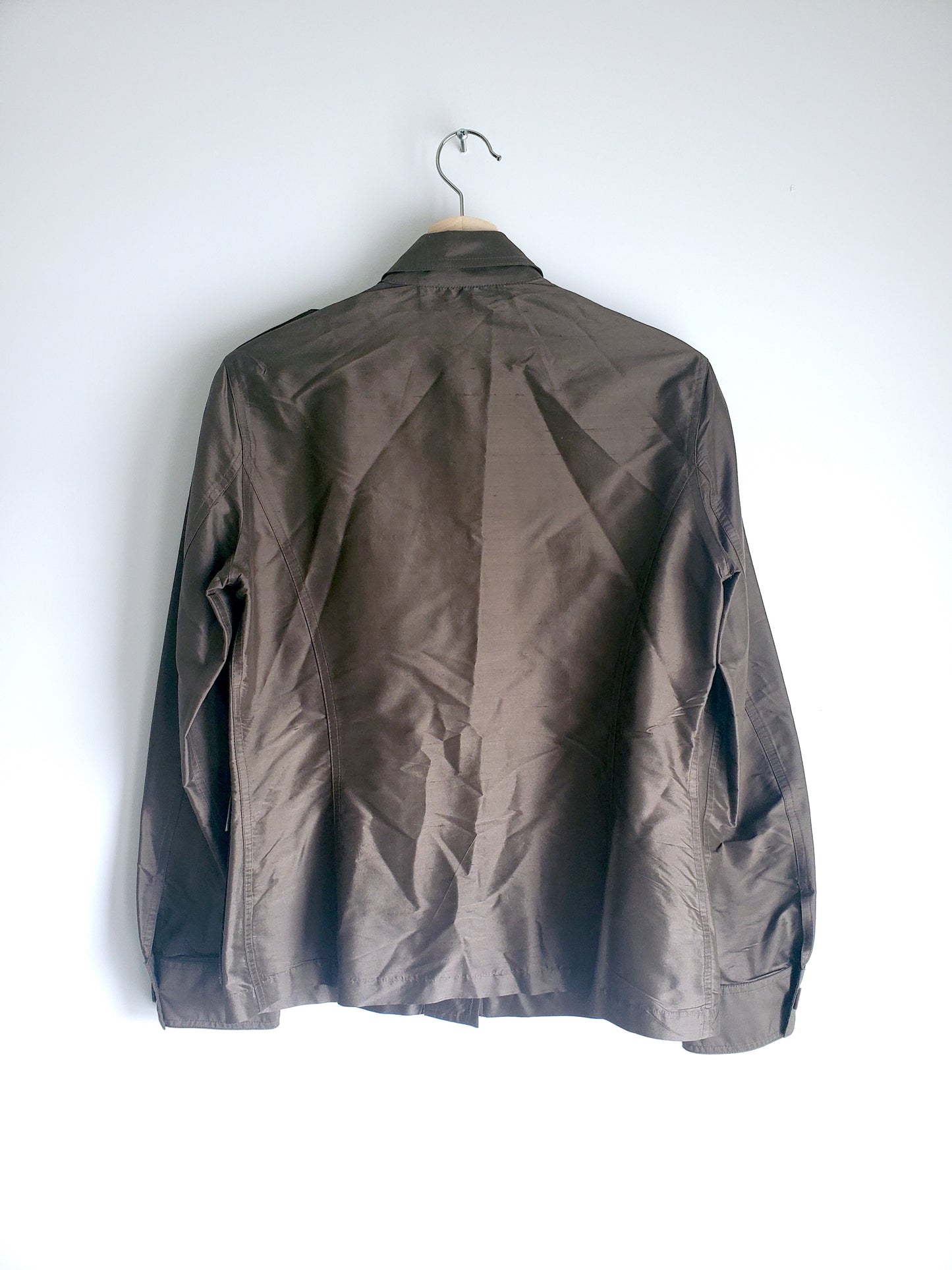 Lauren by Ralph Lauren 100% silk utility jacket (late 1990s)