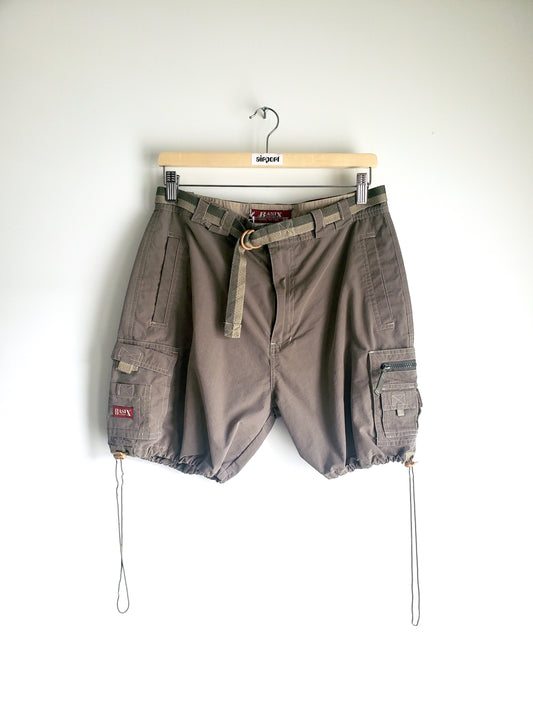 BASIX drawstring hem cargo shorts (1990s)