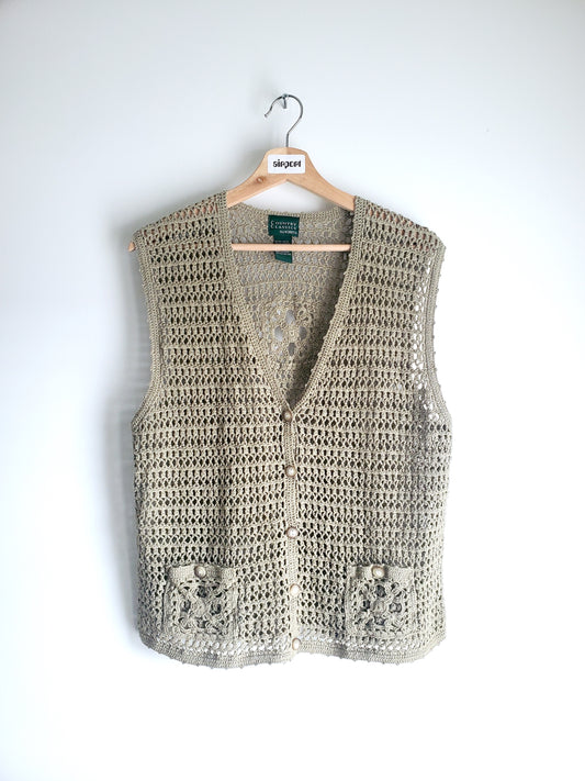 Country Classics crochet sweater vest (1990s)