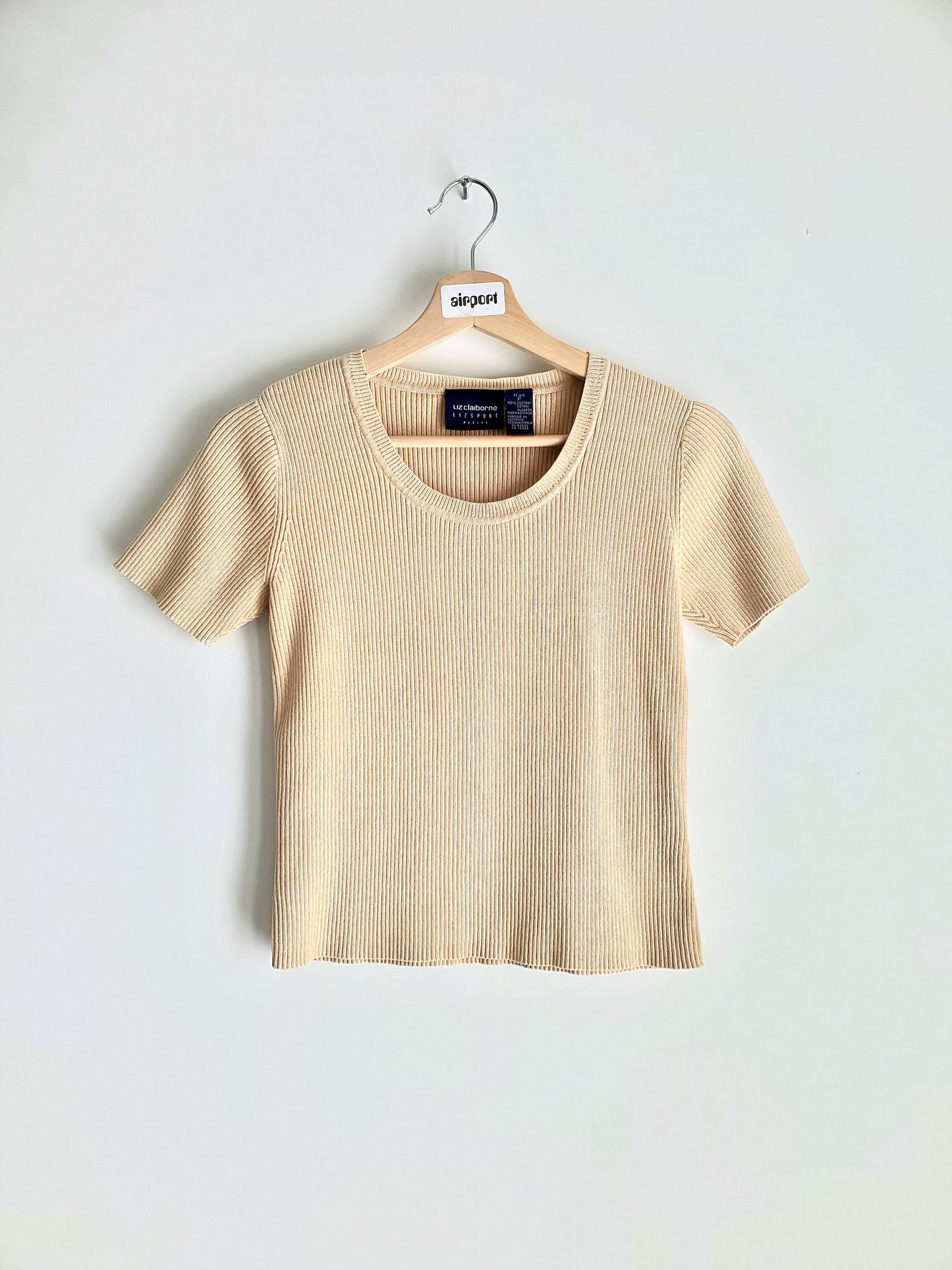 Liz Sport by Liz Claiborne rib-knit top (1990s)