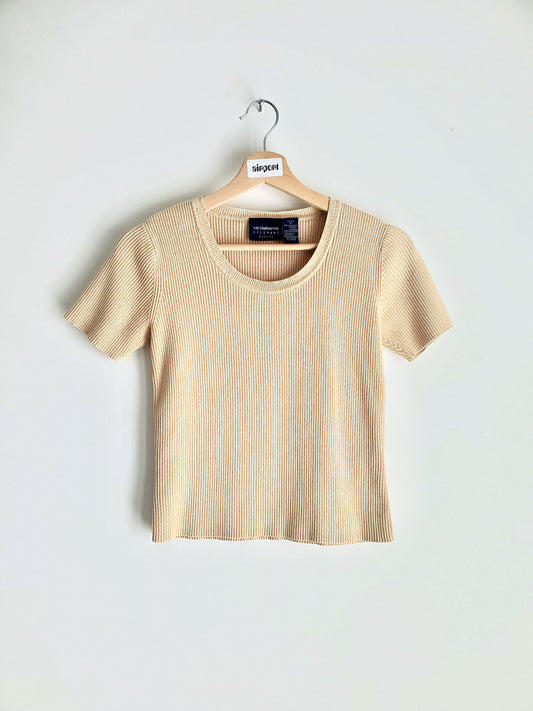Liz Sport by Liz Claiborne rib-knit top (1990s)