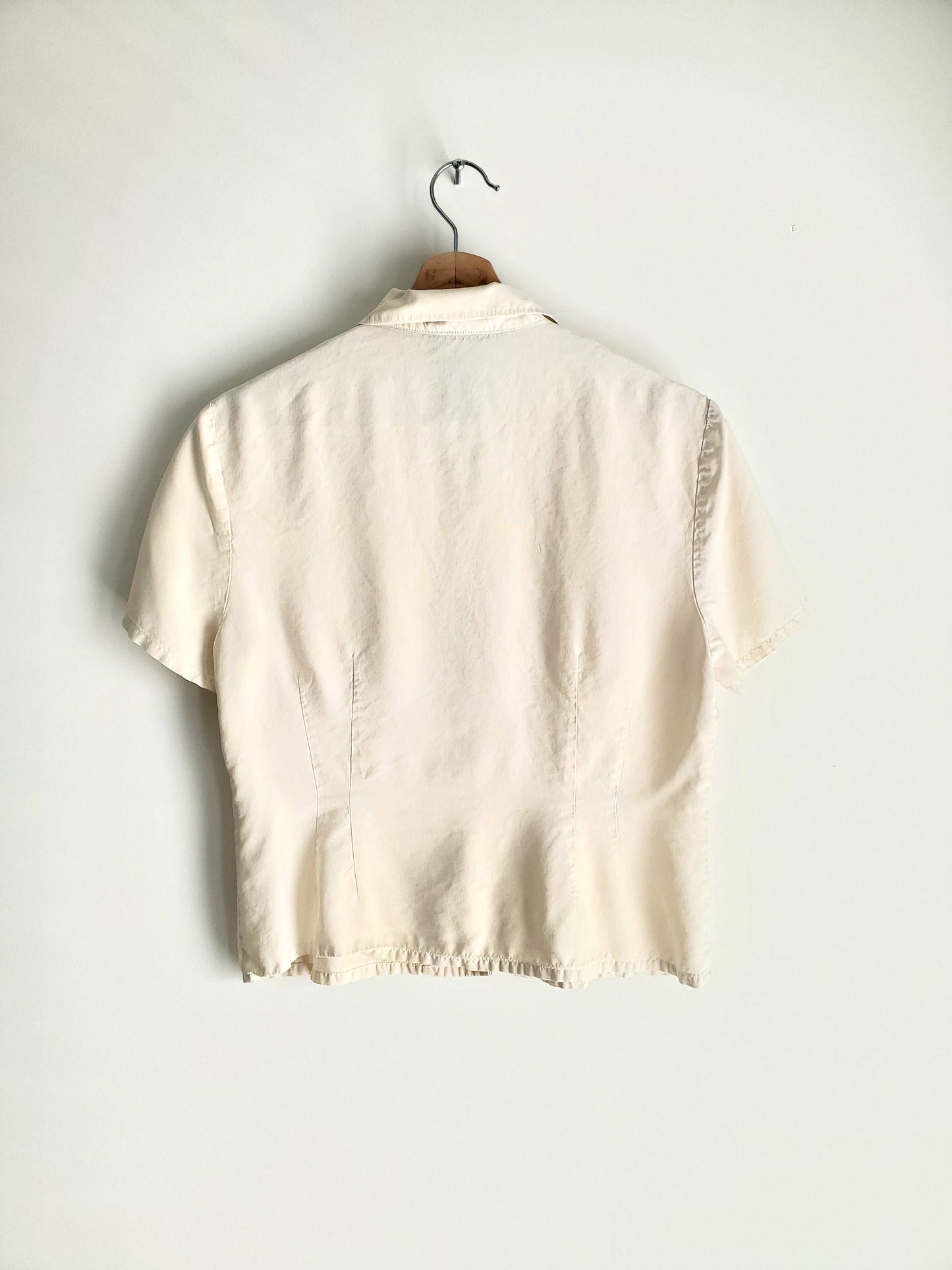 City Silk 100% silk short sleeve blouse (1990s)