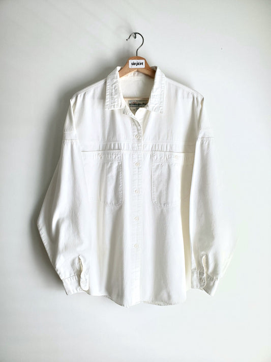 Mixed Blues seamed cotton shirt (1990s)