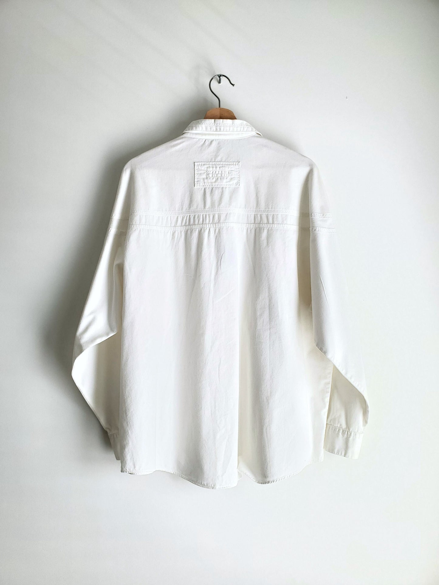 Mixed Blues seamed cotton shirt (1990s)