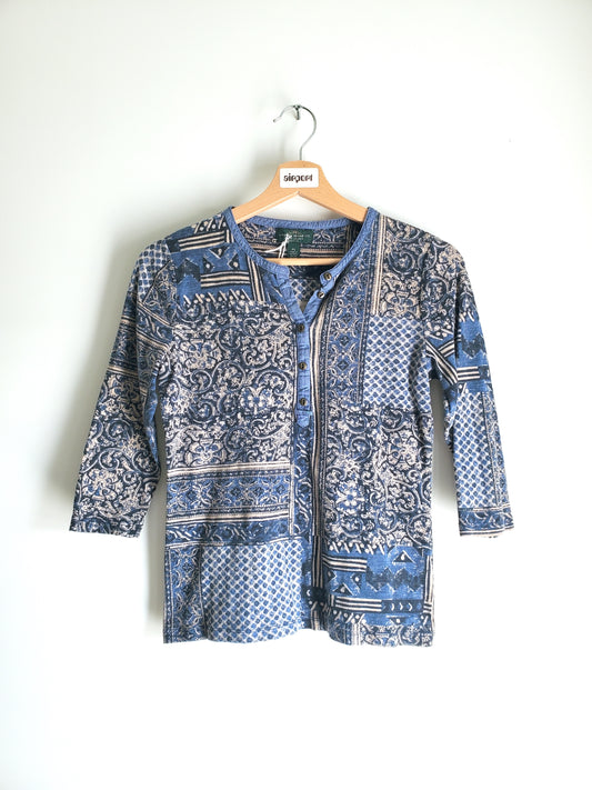 LRL by Ralph Lauren printed knit top (Y2K)