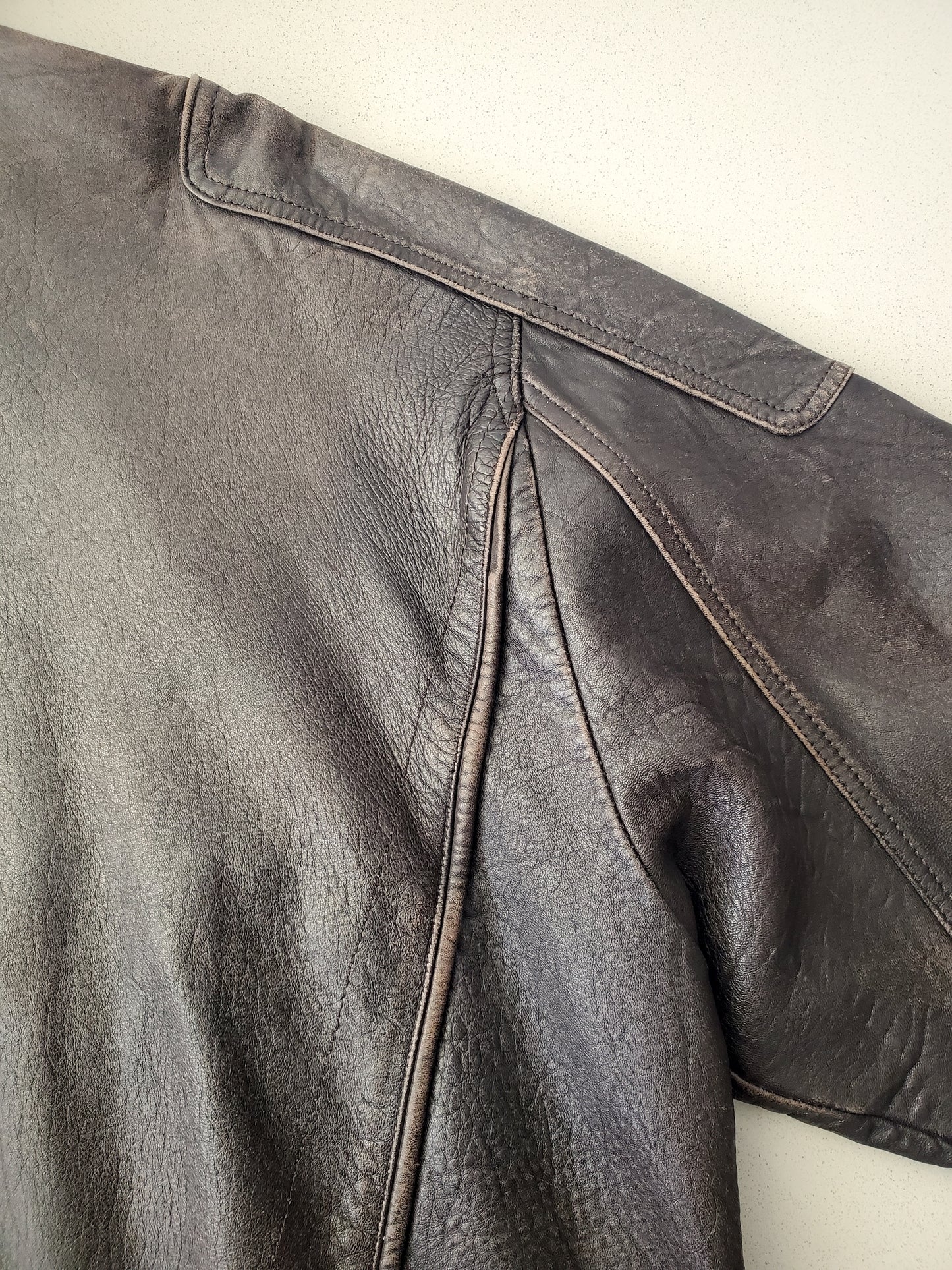 Pierre Cardin leather bomber jacket (1980s)