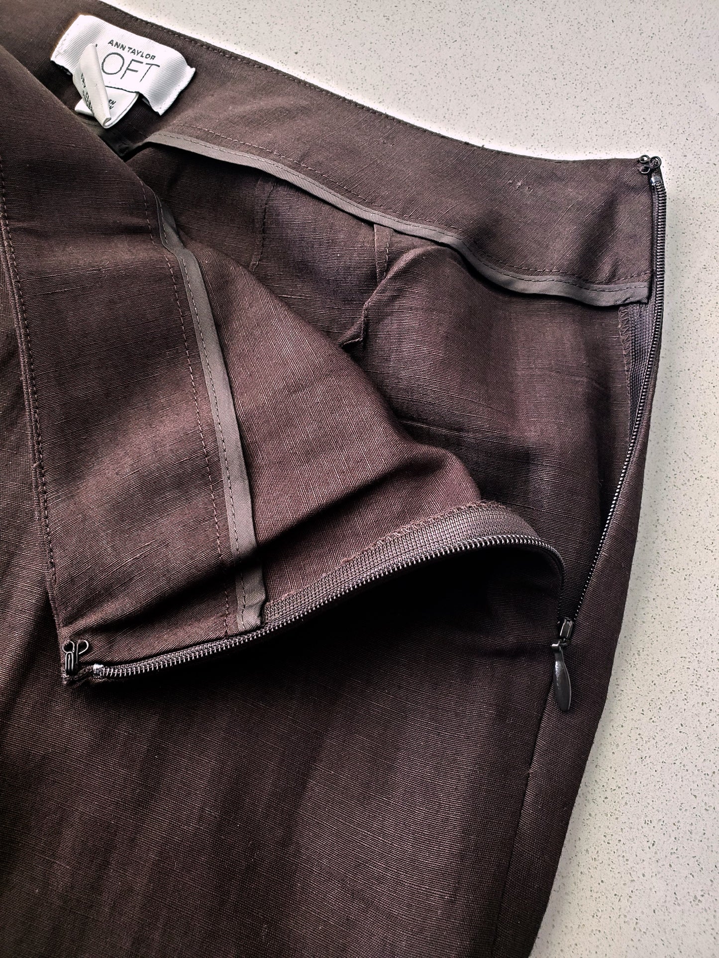 Ann Taylor LOFT linen-blend trousers (Y2K)