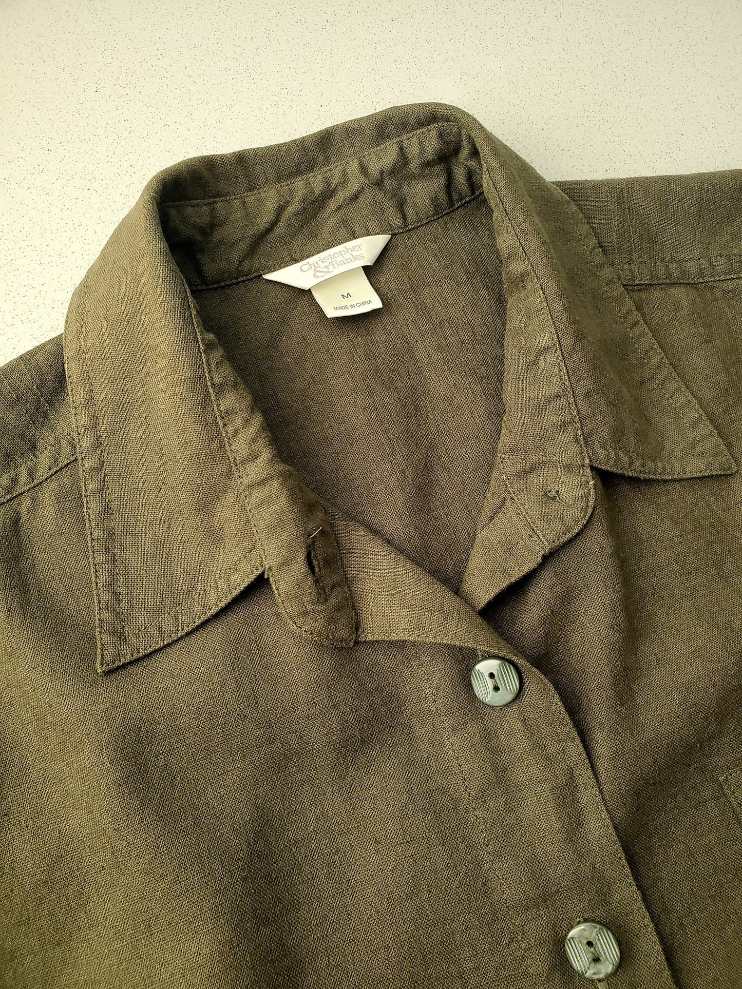 Christopher & Banks linen-blend shirt (Y2K)
