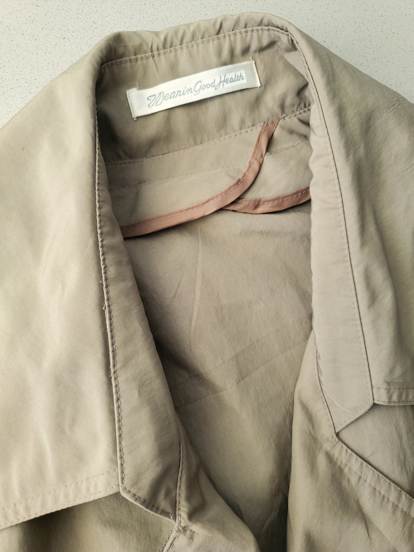 Misty Harbor packable trench coat (1980s)