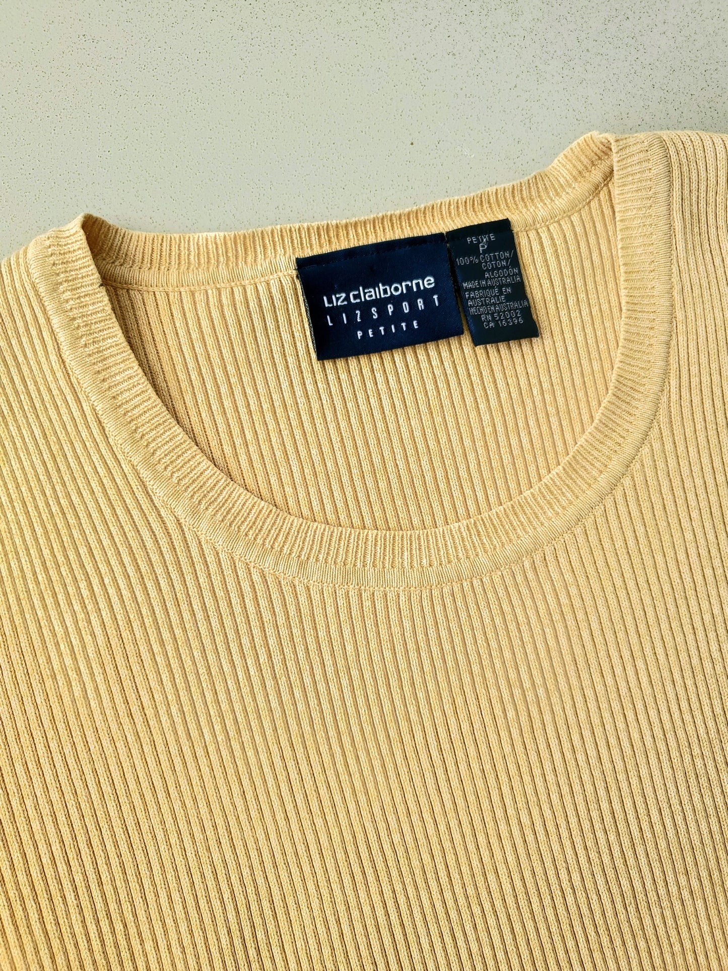 Liz Sport by Liz Claiborne rib-knit top (1990s)