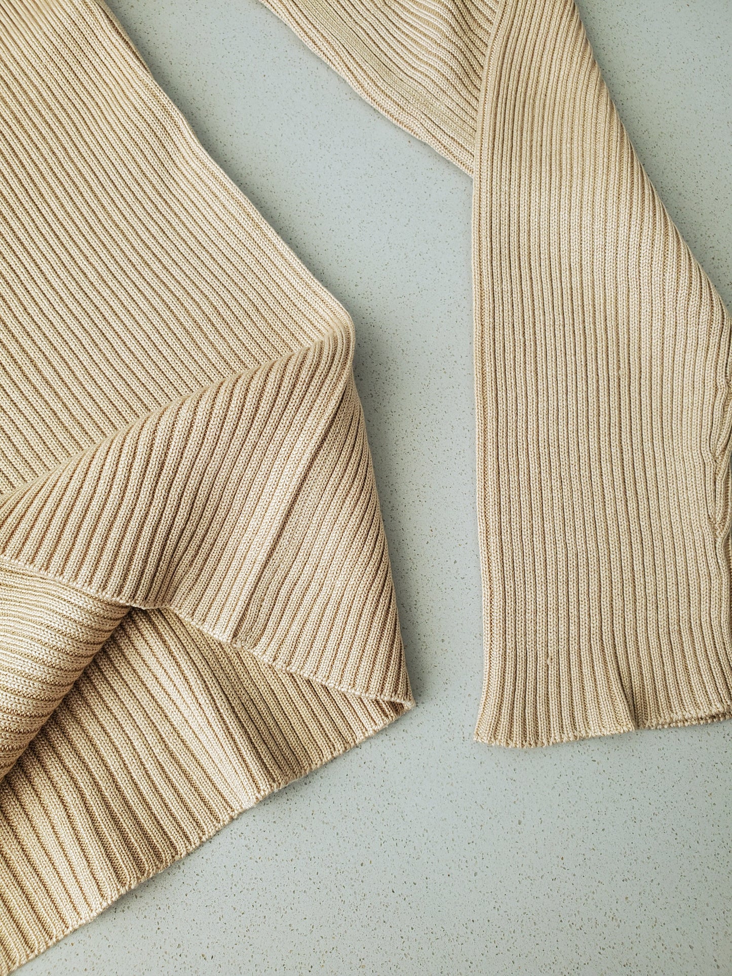 Ann Taylor LOFT 100% silk rib-knit turtleneck (1990s)