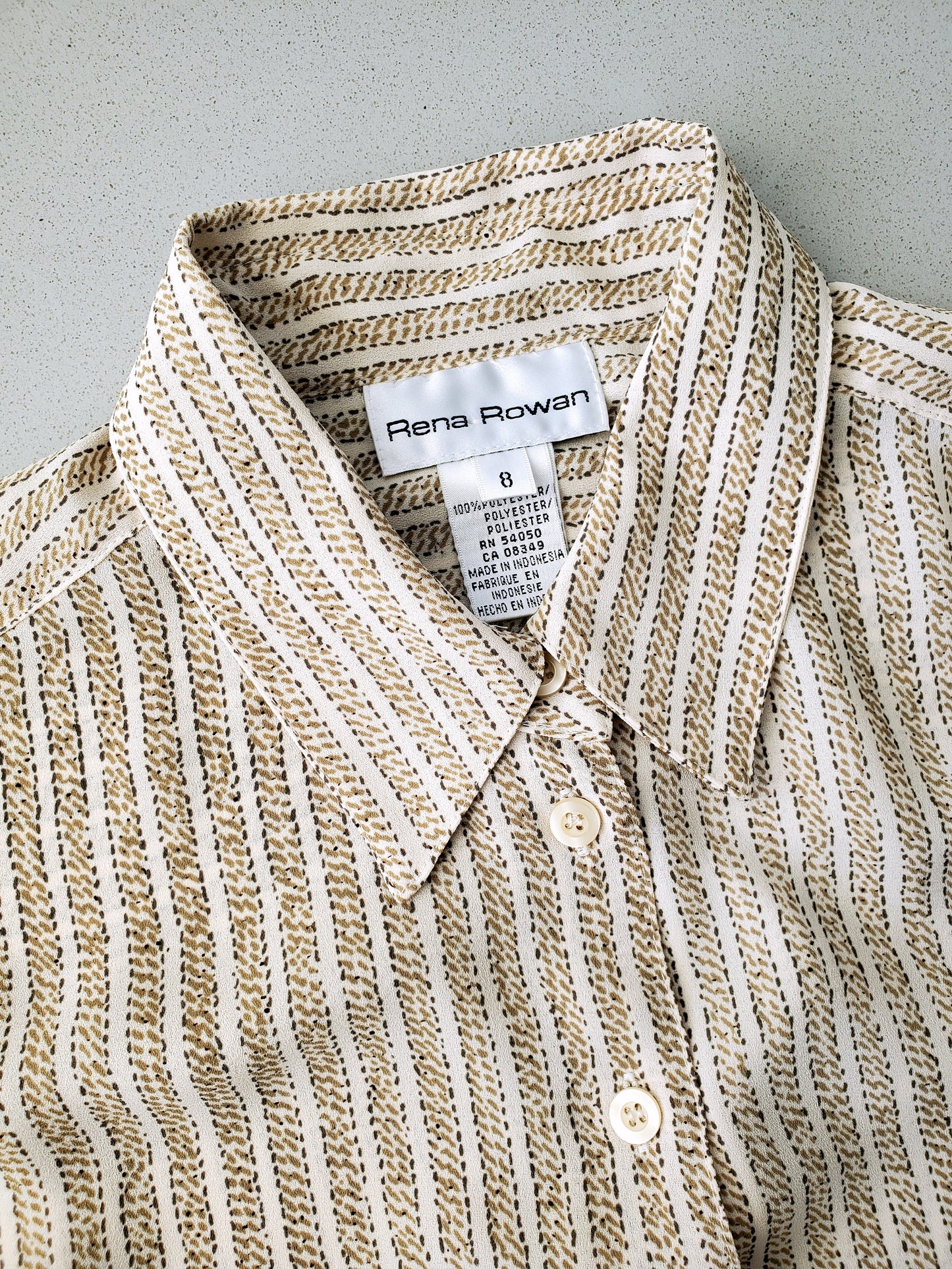 Rena Rowan striped blouse (1990s)