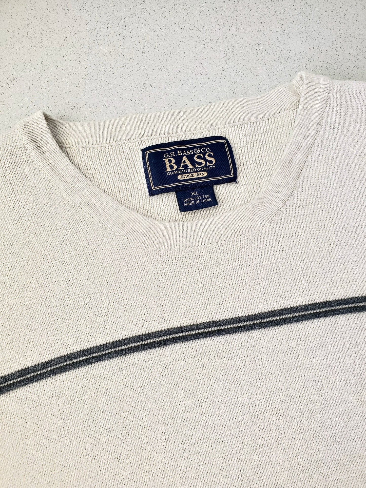 G.H. Bass & Co. compact knit crewneck sweater (1990s)