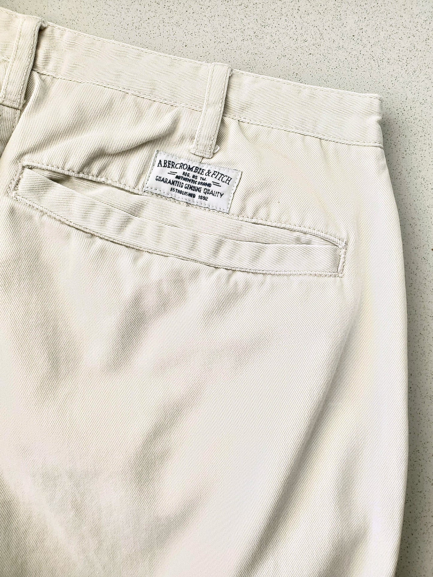 Abercrombie & Fitch flat-front chinos (late 1990s)