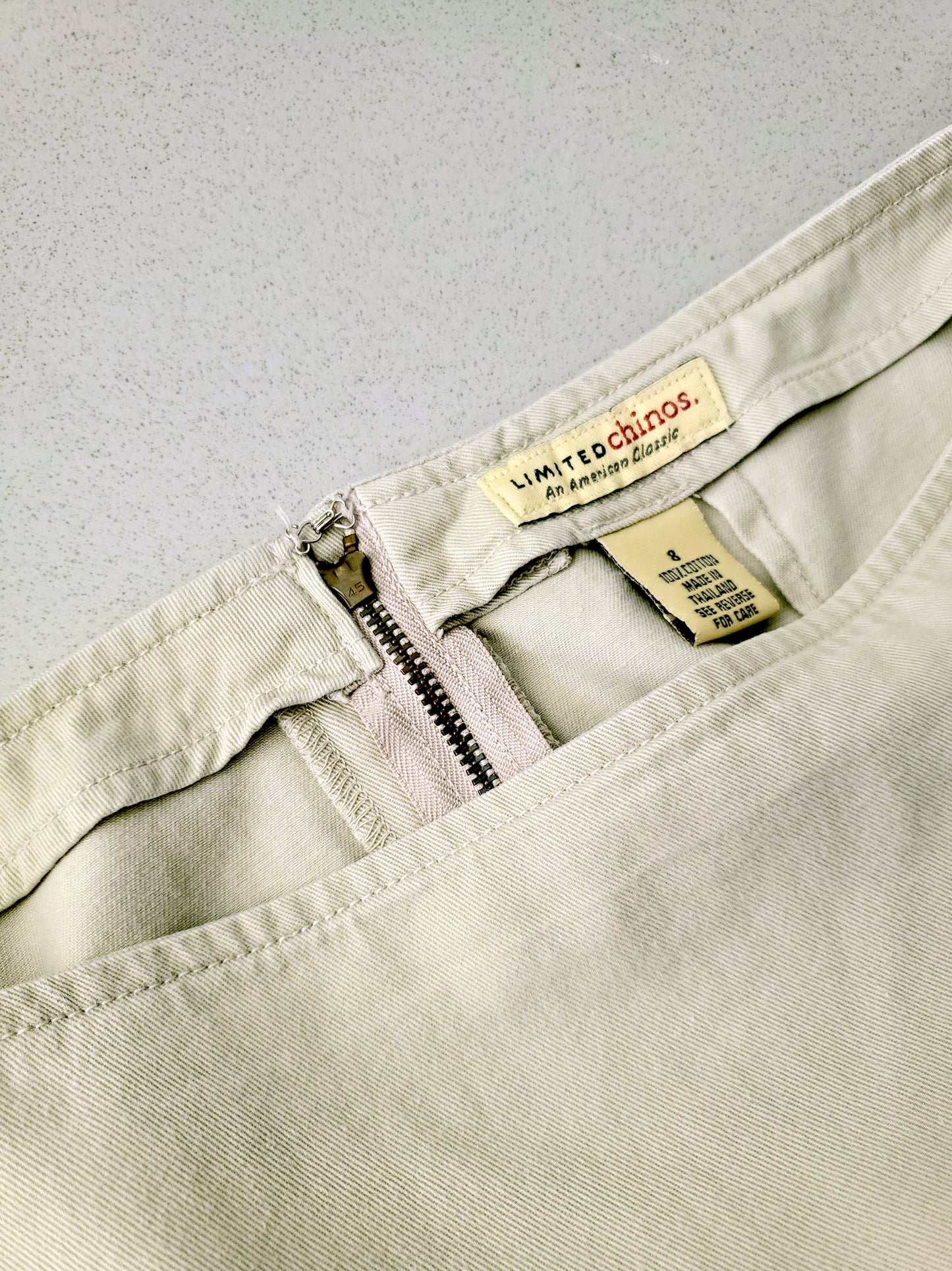 The Limited khaki mini skirt (1990s)