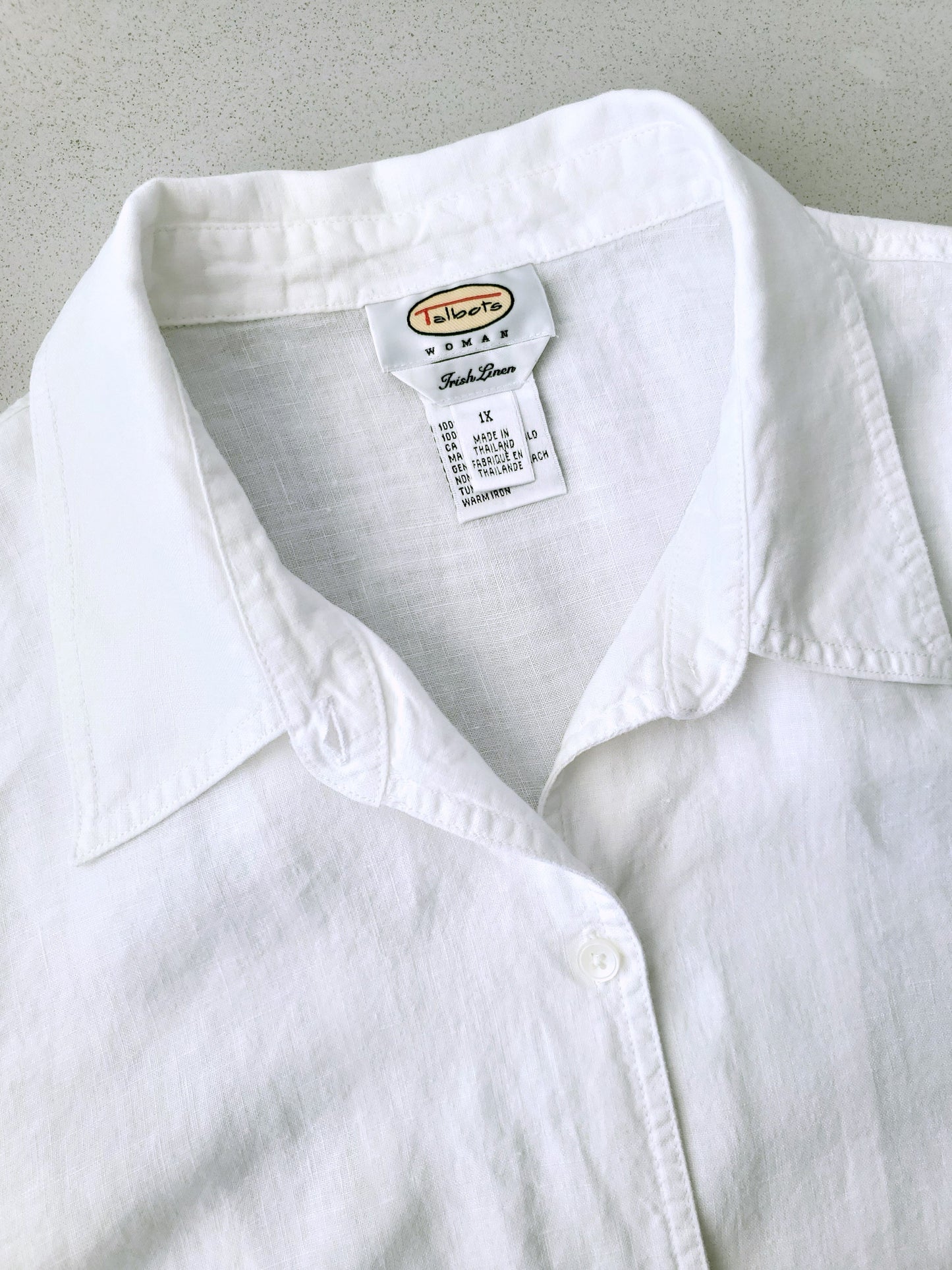 Talbots 100% linen short sleeve shirt (1990s)
