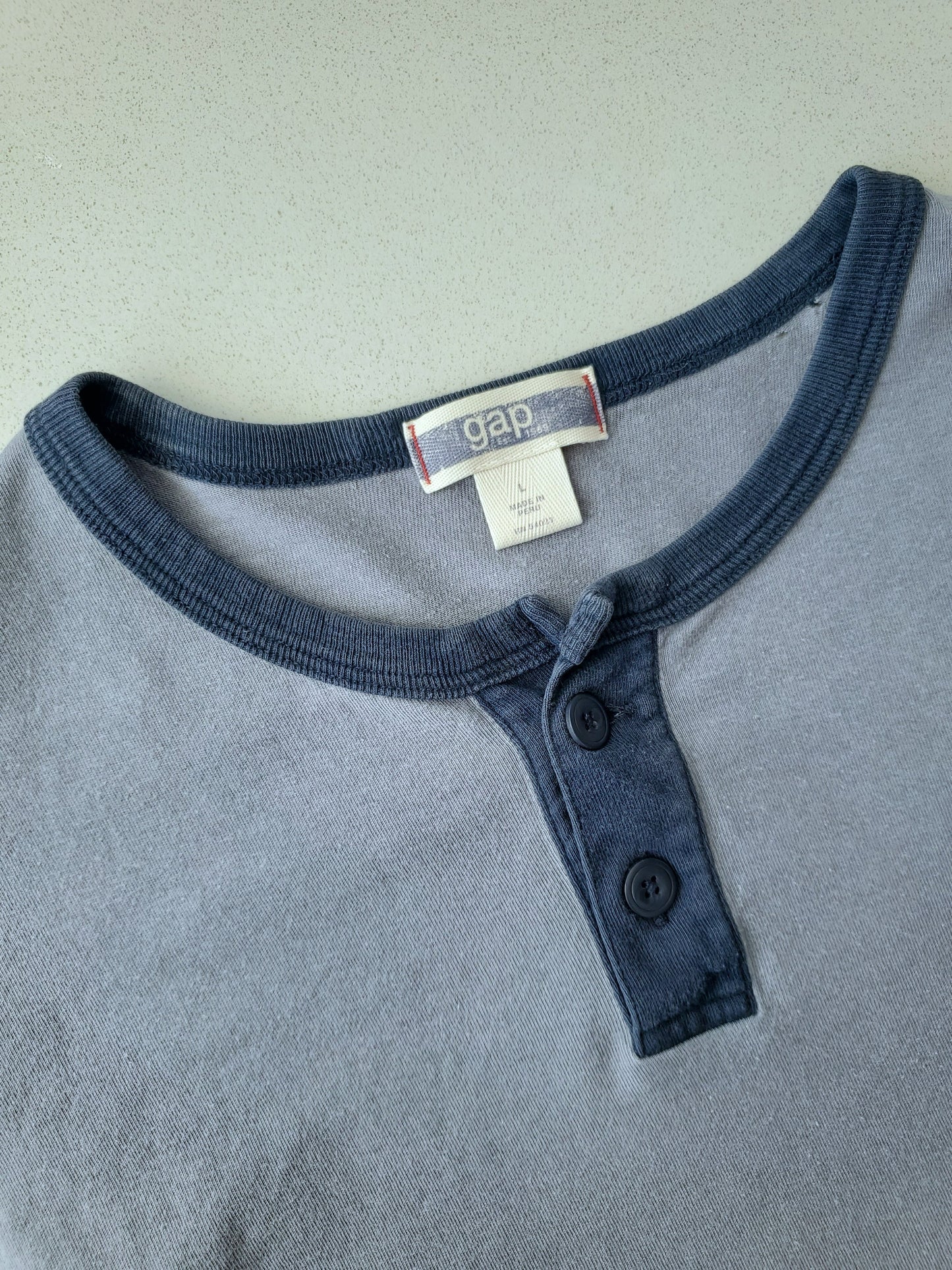 GAP cotton three-quarter sleeve henley (2002)